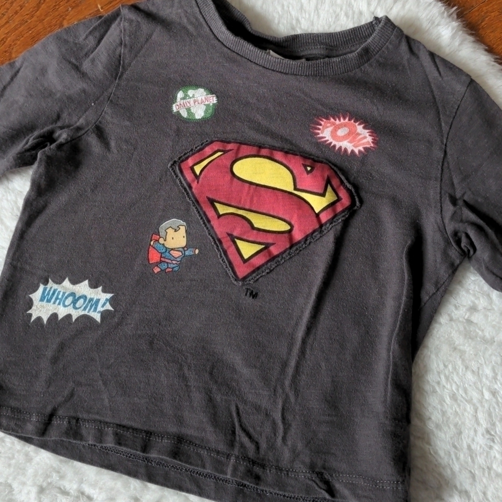 ZARA baby boy Superman Long sleeve crew neck t-shirt 12-18 mos